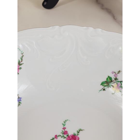 Royal Kent Poland Serving Oval Platter 13" Round Salad Bowl 9" Porcelain x2 Vtg - Picture 8 of 15